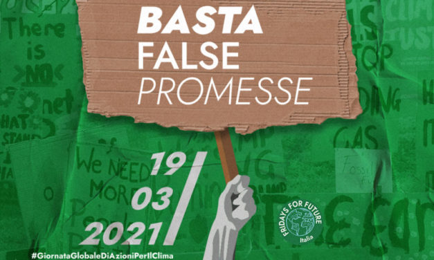 Fridays For Future: “Basta false promesse”. Il 19 marzo giornata mondiale per il clima