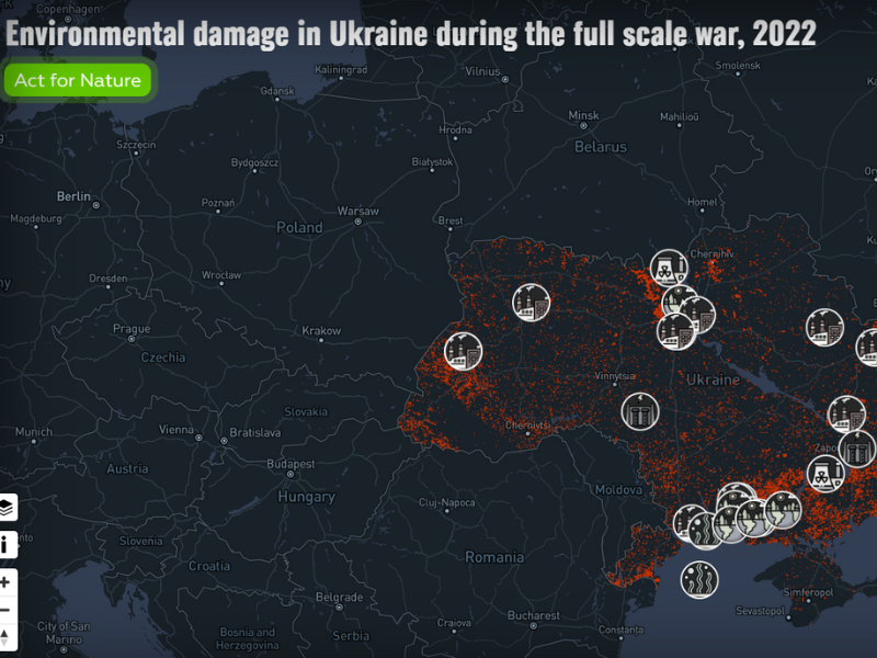 Greenpeace ed Ecoaction: ecco la mappa dei danni ambientali causati dalla guerra in Ucraina